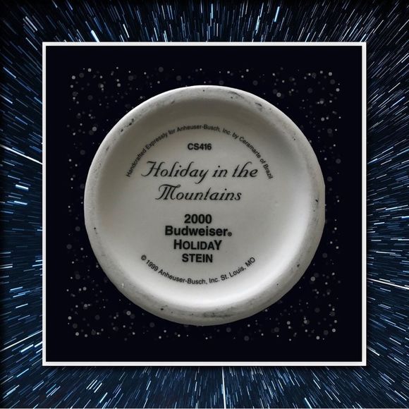 BUDWEISER 2000 Holiday in The Mountains Beer Stein - Picture 5 of 5